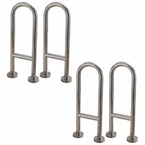 Barra de Apoio em U 60cm Kit 4 Uni Corrimao Banheiro Box Segurança Suporte Deficiente Idoso Gestante Cadeirante Barra de Apoio em U 60cm Kit 4 Uni Corrimao Banheiro Box Segurança Suporte Deficiente Idoso Gestante Cadeirante