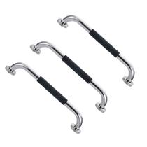 Barra de Apoio Inox 30cm Suporte Antiderrapante Idoso Kit 3 uni Criança Gestante Cadeirante Acessibilidade Escada Corrimao Segurança Proteçao