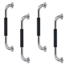 Barra de Apoio Inox 30cm Suporte Antiderrapante Kit 4 unidades Banheiro Box Casa Criança Idoso Gestante Cadeirante Acessibilidade Proteçao Segurança