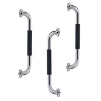 Barra de Apoio Inox 40cm Suporte Antiderrapante Banheiro Box Kit 3 unidades Criança Idoso Gestante Cadeirante Acessibilidade Proteçao