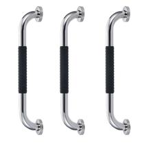 Barra de Apoio Inox 40cm Suporte Antiderrapante Kit 3 uni Idoso Gestante Criança Cadeirante Banheiro Box Segurança Acessibilidade