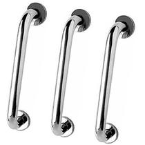 Barra de Apoio Inox 60cm Idoso Kit 3 unidades Banheiro Box Deficiente Cadeirante Acessibilidade Suporte Corrimao Escada Segurança Barra de Apoio Inox 60cm Idoso Kit 3 unidades Banheiro Box Deficiente Cadeirante Acessibilidade Suporte Corrimao Escada Segurança