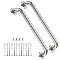 Barra de apoio para chuveiro ZUEXT, níquel escovado acetinado, 40 cm, aço inoxidável