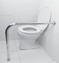 Barra De Apoio Para Vaso Sanitário 60x70 Corrimão Em L De Alumínio Barra De Apoio Para Vaso Sanitário 60x70 Corrimão Em L De Alumínio