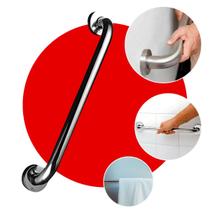Barra de Apoio Reta 80cm Banheiro Alça de Segurança Suporte Antiqueda Idoso Gestante Criança Deficiente Corrimão Inox Parede PCD Barra de Apoio Reta 80cm Banheiro Alça de Segurança Suporte Antiqueda Idoso Gestante Criança Deficiente Corrimão Inox Parede PCD