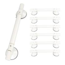 Barra De Apoio Ventosa Fluorescente Kit 6 Uni Alta Fixacao PCD Gestantes Idosos Seguranca Escada Lavabo Banheiro Barra De Apoio Ventosa Fluorescente Kit 6 Uni Alta Fixacao PCD Gestantes Idosos Seguranca Escada Lavabo Banheiro