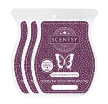 Barra de cera sem pavio 3,2 oz Black Raspberry Vanilla, pacote com 3 Barra de cera sem pavio 3,2 oz Black Raspberry Vanilla, pacote com 3