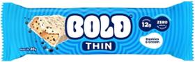 Barra de Cereais 12g de Proteina Bold Thin Cookies e Cream 40g