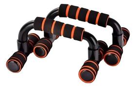 Barra De Chão Para Flexão Supermedy - cor Preto/laranja