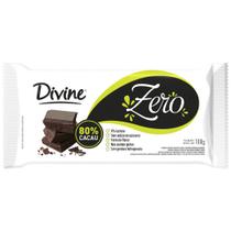 Barra de Chocolate 80% Cacau Zero Adição de Açúcares - 10x100g - DIVINE