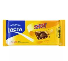 Barra de chocolate ao Leite com Amendoim Shot 165g Lacta