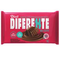 Barra de Chocolate Ao Leite Diferente Diatt Zero Açúcar 500g 37% Cacau