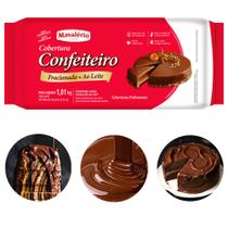 Barra de Chocolate Ao Leite Fracionado Confeiteiro 1,01kg