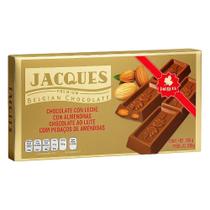 Barra de chocolate belga gourmet jacques ao leite com amêndoas 200g importado premium Barra de chocolate belga gourmet jacques ao leite com amêndoas 200g importado premium