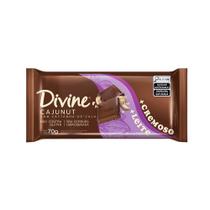 Barra de Chocolate Divine +Cremoso Mais Cremoso 70g Cajunut Castanha de Caju Barra de Chocolate Divine +Cremoso Mais Cremoso 70g Cajunut Castanha de Caju