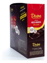 Barra De Chocolate Divine Meio Amargo 50% Cacau 12 Unidades 20g Caixa 240g