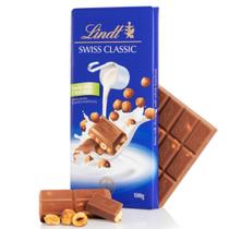Barra de Chocolate Lindt Swiss Classic ao Leite com Avelã 100g