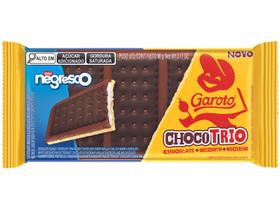 Barra de Chocolate Negresco Chocotrio Branco e Chocolate Amargo 90g Garoto