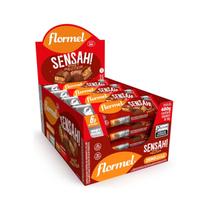 Barra De Chocolate Sensah Zero Açúcar Com Whey Flormel - 16 Unidades 30g