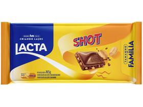 Barra de Chocolate Shot Ao Leite com Amendoim - 165g Lacta