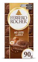 Barra De Chocolate Tablete Ao Leite Com Avelã 90g Ferrero Rocher