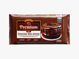 Barra de Cobertura Premium Meio Amargo Kikakau 1,01kg Chocolate Profissional para Bolos Tortas e Sobremesas