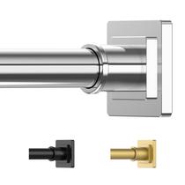 Barra de cortina de chuveiro UIOSANRT Stainless Silver 80-173cm Tension