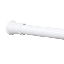 Barra de cortina de chuveiro Zenna Home Tension White 66-193cm de aço