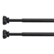 Barra de cortina de tensão KXLIFE de 1/2 polegada preta (90-150 cm), pacote com 2 Barra de cortina de tensão KXLIFE de 1/2 polegada preta (90-150 cm), pacote com 2