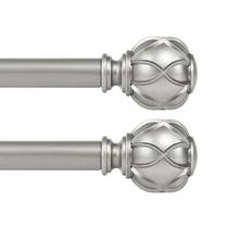 Barra de cortina KAMANINA Telescoping 70-120 cm, pacote com 2 unidades, prata antiga Barra de cortina KAMANINA Telescoping 70-120 cm, pacote com 2 unidades, prata antiga