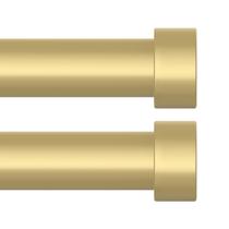 Barra de cortina OLV Gold, ajustável, 76-104 cm, resistente, pacote com 2