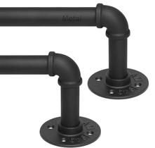 Barra de cortina Refrze Industrial de 66 a 120 cm de comprimento ajustável, pacote com 2 unidades