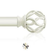 Barra de cortina TVWOO White Decorative Farmhouse de 1-3m ajustável