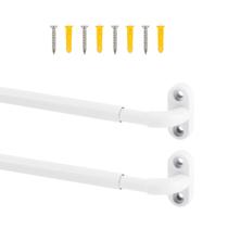 Barra de cortina TYRON, faixa parafusada ajustável de 20 a 30 cm, pacote com 2 unidades, branca Barra de cortina TYRON, faixa parafusada ajustável de 20 a 30 cm, pacote com 2 unidades, branca
