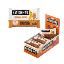 Barra De Frutas Infantil Banana E Cacau Natural Sem Açúcar - Natikinhos 12 Unidades 20g Barra De Frutas Infantil Banana E Cacau Natural Sem Açúcar - Natikinhos 12 Unidades 20g