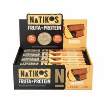 Barra De Frutas Manga Natural 12g De Proteína Sem Açúcar - Natikos 12 Unidades 50g