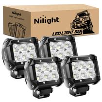 Barra de holofote LED Pods Nilight 18W 1260lm para veículos x4 Barra de holofote LED Pods Nilight 18W 1260lm para veículos x4