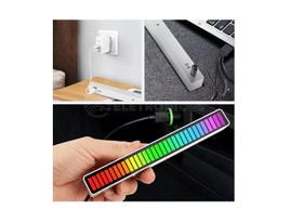 Barra De Led Rgb Sensor Som Ritimo Da Musica Gamer Decoração Barra De Led Rgb Sensor Som Ritimo Da Musica Gamer Decoração