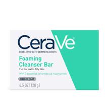 Barra de limpeza CeraVe, espuma, sem sabão, 130 ml para pele oleosa