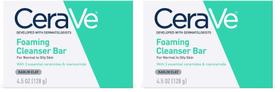 Barra de limpeza CeraVe Foaming Soap Skin Oleosa 128g x2 Barra de limpeza CeraVe Foaming Soap Skin Oleosa 128g x2