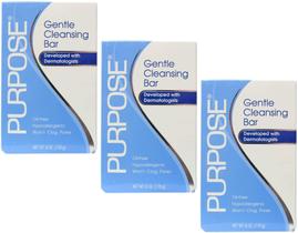 Barra de limpeza PURPOSE Gentle 180 ml (pacote com 3) para todos os tipos de pele Barra de limpeza PURPOSE Gentle 180 ml (pacote com 3) para todos os tipos de pele