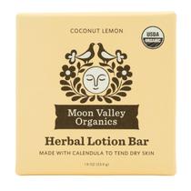 Barra de loção à base de ervas Moon Valley Organics Moon Melt Coconut Lemon Barra de loção à base de ervas Moon Valley Organics Moon Melt Coconut Lemon