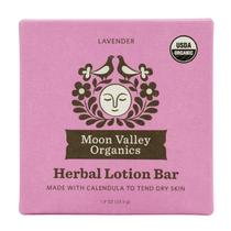 Barra de loção à base de ervas Moon Valley Organics Moon Melt Lavender