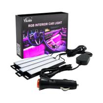 Barra De Luz Ambiente Interior De Carro LED RGB Controle Inteligente Por Aplicativo Sincronização De