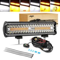 Barra de Luz LED Auxbeam de 12 Pulgadas 300W 6 Modos Ámbar Blanco Barra de Luz LED Auxbeam de 12 Pulgadas 300W 6 Modos Ámbar Blanco