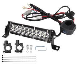 Barra de luz LED Dirt Bike 60W 2500LM, guidão universal 7/8"