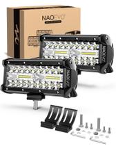 Barra de luz LED NAOEVO 18cm 240W 24000LM 6500K para caminhão e barco UTV ATV Barra de luz LED NAOEVO 18cm 240W 24000LM 6500K para caminhão e barco UTV ATV