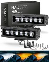 Barra de luz LED NAOEVO 6 polegadas 50 W 2300LM Lens Spot Offroad 2 unidades Barra de luz LED NAOEVO 6 polegadas 50 W 2300LM Lens Spot Offroad 2 unidades