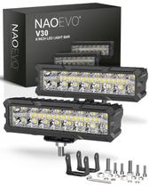 Barra de luz LED NAOEVO 6 polegadas 50W 4000LM Spot & Flood Combo