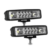 Barra de luz LED nicerpro 6 polegadas 60W 10000Lm 12V/24V, pacote com 2